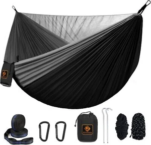 Camping Gear Must Haves for Travel Hiking Backpacking Beach Patio-Black&Grey - Picture 1 of 7