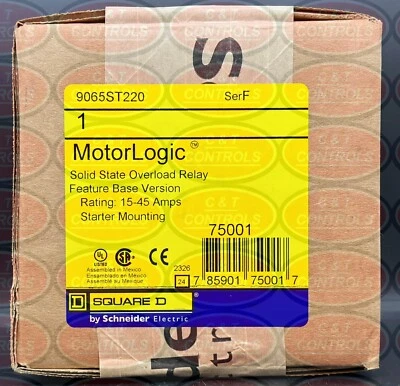 Relé de sobrecarga Square D 9065ST220 tamaño 2 15A a 45A nuevo en caja stock en EE. UU. Foto 1 de 2