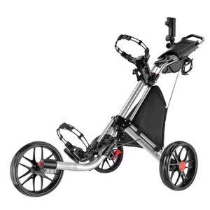 CaddyTek CaddyLite EZ-Fold Pro 3 Wheel Golf Buggy / Push Cart - Silver - Picture 1 of 11