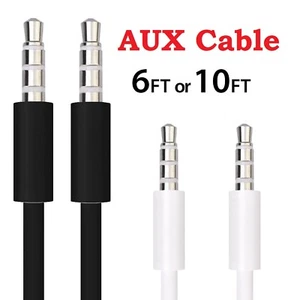 CABLE AUXILIAR AUXILIAR DE 3,5 mm macho a macho cable de audio estéreo para PC iPod MP3 COCHE - Imagen 1 de 3