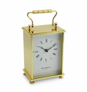 David Peterson Q/177 Flat Brass Carriage Clock with Quartz Movement - Picture 1 of 1
