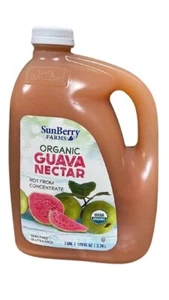 PACK 2 néctar de guayaba orgánico Sunberry Farms 1 gal. (128 fl oz.) - Imagen 1 de 2