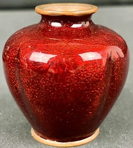 RARO JARRÓN CLOISONNE JAPONÉS CLOISONNE JAPONÉS ANTIGUO DE 2,5"" ERA MEIJI OTA JINNOEI GINBARI - Imagen 1 de 12