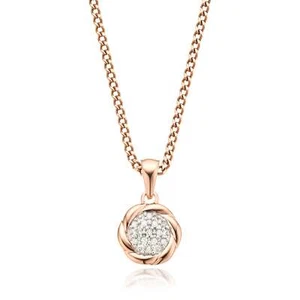 9ct Rose Gold & Diamond Set Pendant - Picture 1 of 1