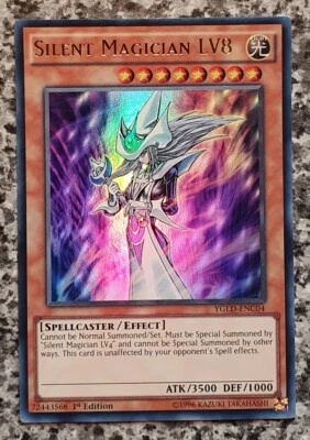 Yugioh Silent Magician LV8 YGLD-ENC04 Ultra Rare 1st Edition 2015 MINT 10 - Bild 1 von 4