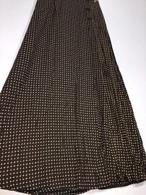 Maxi falda envolvente Stonebridge para mujer con estampado marrón 38" largo cierre de botones talla 8 Foto 1 de 4