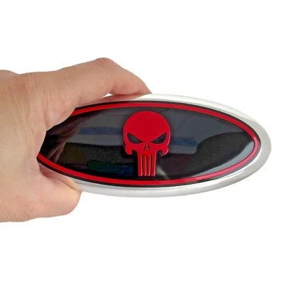 Insignia emblema maletero trasero rojo sobre negro logotipo Punisher Ford Focus 2012-2014 Foto 1 de 4