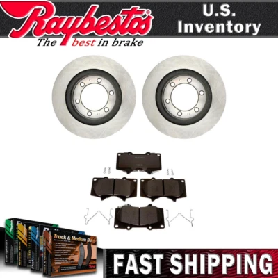 Kit de rotores de freno delanteros pastillas de freno de cerámica herrajes para Toyota Tacoma 2016-2019 Foto 1 de 4