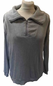 TU Grey 1/4 Zip Loungewear Fleece U.K. 12 - Picture 1 of 5
