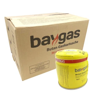 36x Baygas Butan Kartusche Gaskartuschen Stechkartusche Campingkocher 190g