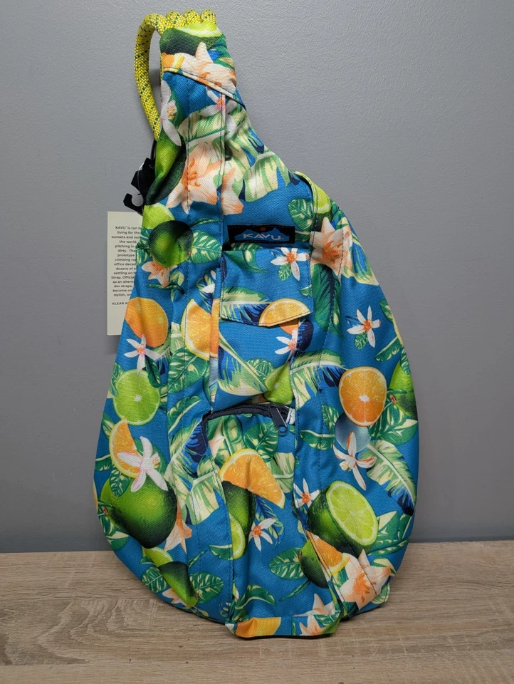 KAVU Rope Bag Sling Ocean Citrus Crossbody Backpack Travel BRAND NEW - Image 1 of 1