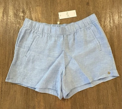 Новый с Ярлыками Lilly Pulitzer Lilo льняные шорты в синий пери размер большой Бесплатная доставка - Изображение 1 из 4