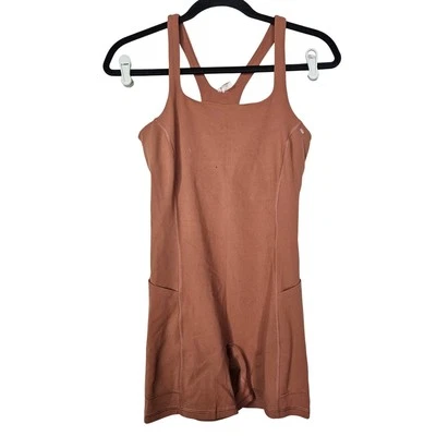 NUEVO sin etiquetas Free People Movement S Body Marrón Óxido Mameluco Yoga Activo  Foto 1 de 4