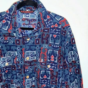 Vintage Retro Mammut Multicolor Fleece Jacket Made in Switzerland Size L - Picture 1 of 5