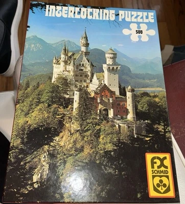 VTG F.X. Schmid  "Castle Neuschwanstein" 500 Piece Jigsaw Puzzle COMPLETE German - Image 1 of 4
