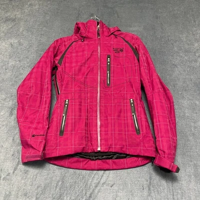 Jaqueta de conduíte Mountain Hardwear feminina XS rosa forrada de náilon com capuz esqui snowboard - Imagem 1 de 4