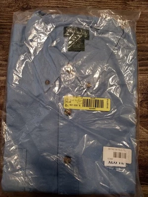 Scandia Woods Men's Shirt XLG TALL Button Up Long Sleeve Blue Denim Casual - Image 1 of 4