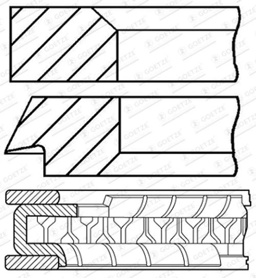 GOETZE ENGINE Kolbenringsatz für HYUNDAI Ix20 I30 KIA Cee'd Soul I Elantra  - Bild 1 von 1