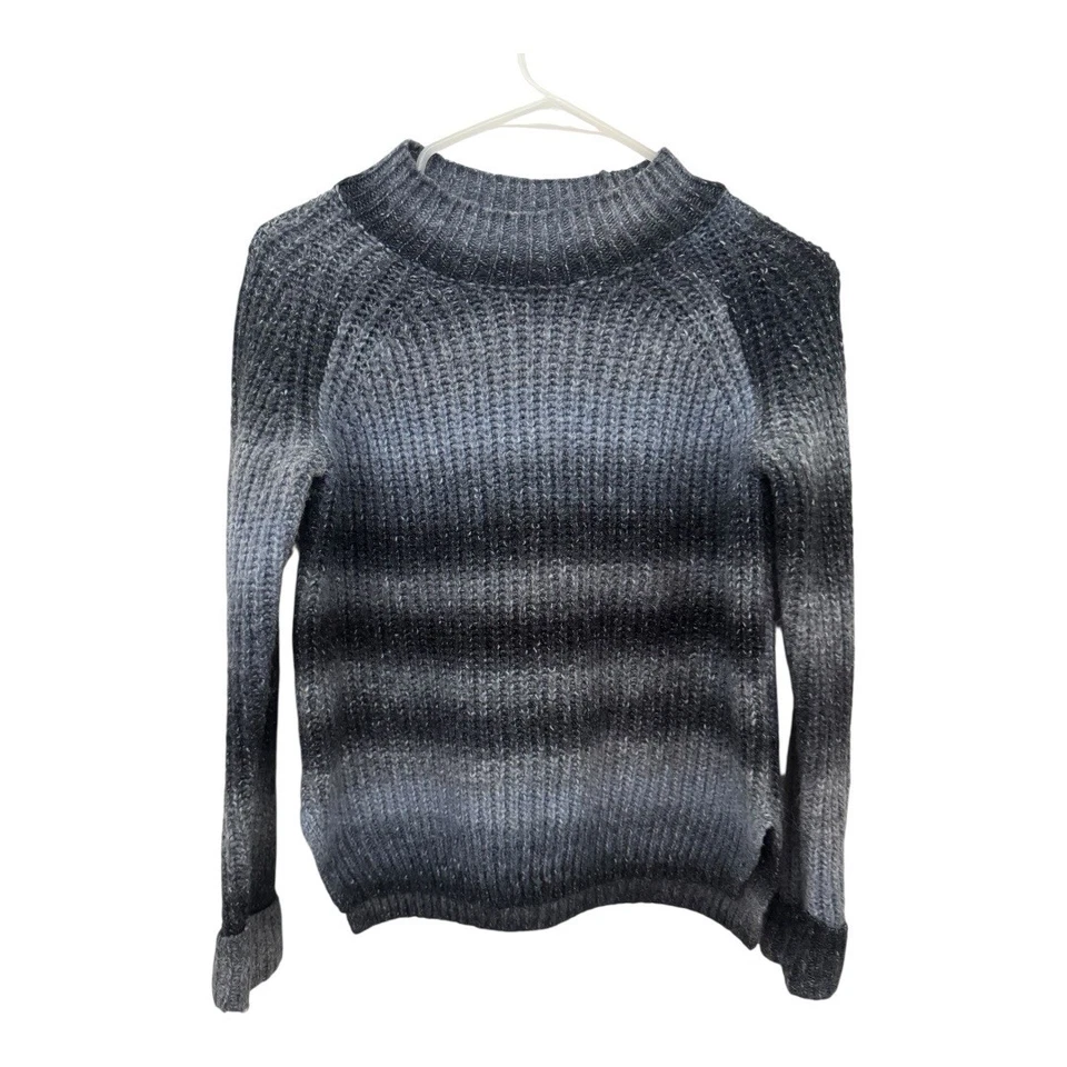 Girl's Youth Old Navy Blue & Gray Ombre Striped Long Sleeve Sweater Size L - Image 1 of 4