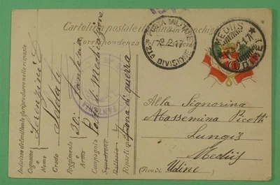 DR WHO 1917 ITALIA POSTA MILITARE 21 DIV POSTAL FRANCA GRATIS PRIMERA GUERRA MUNDIAL R12253 Foto 1 de 2