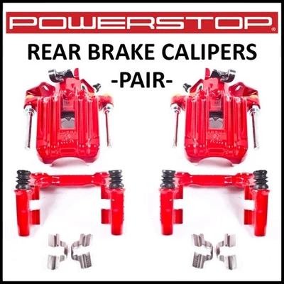 PowerStop Rear Red Brake Calipers w/Brackets fit 2000-2006 Audi TT Quattro 1.8L - Image 1 of 2