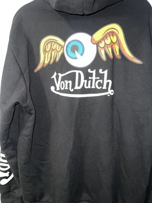 Von 荷兰黑色运动衫 Flying Eye XL 全新带标签拉链连帽衫男式 — 第 1/4 张图片