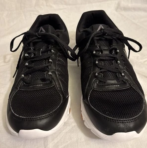 Reebok Mens Your Flex Running Sneaker Shoes Lace Up Size 8 1/2 Black - Picture 1 of 9