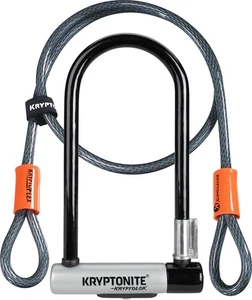 Kryptonite KryptoLok U-Lock 4 x 9" Keyed Black Includes 4' Cable & Bracket - Picture 1 of 9