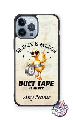 Funda de teléfono Silence is Golden Cool Duck Tape para iPhone 16 Samsung s25 Google 9 Foto 1 de 4