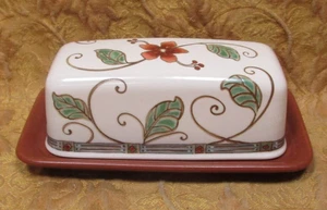 1 Pfaltzgraff USA Stoneware Mission Flower butter dish - Picture 1 of 5