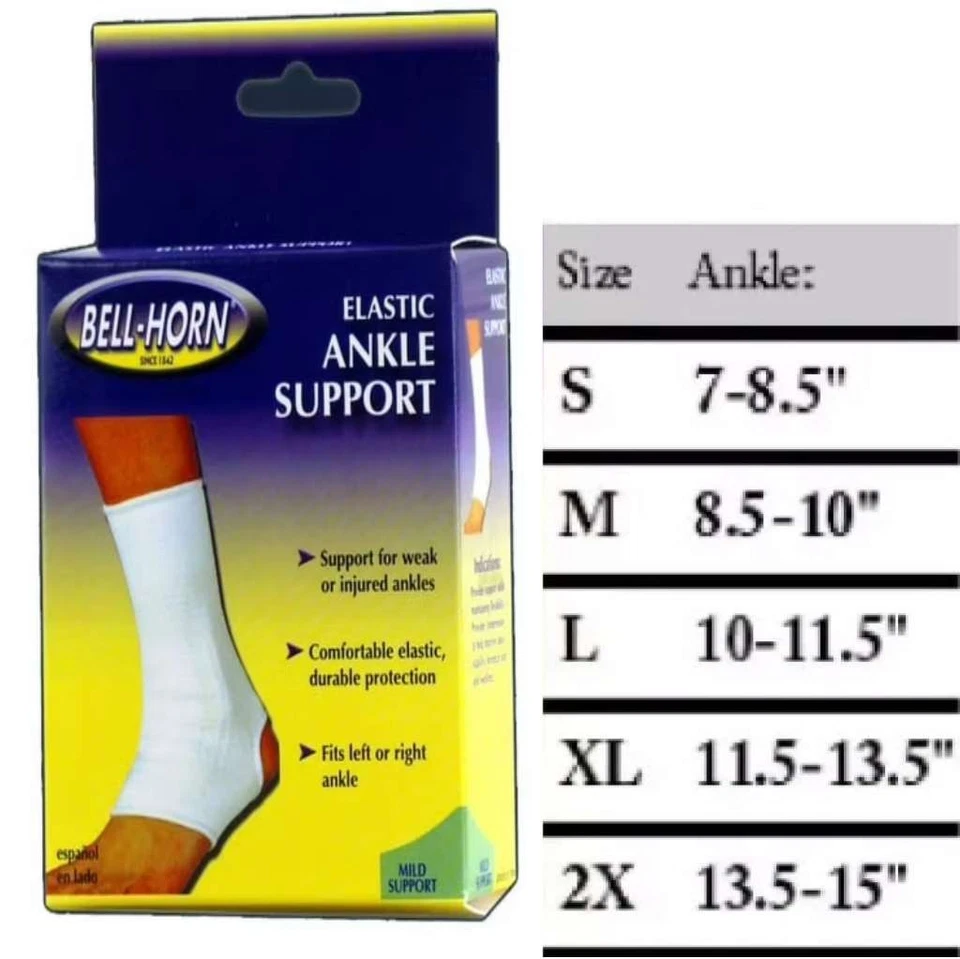 DJO Bell-Horn 弹性脚踝支撑白色 - 大号 — 第 1/1 张图片