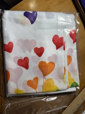 XCHL Rainbow Love Heart Tablecloth Pride Day Inclusion LGBTQ Sz 60 x 84” - image 1 of 2