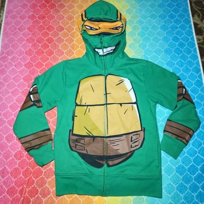 Nickelodeon Teenage Mutant Ninja Turtles Boys Zip-Up Hooded Sweatshirt Size S - Image 1 of 3