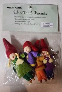 "Muñecas NBO Magic Cabin Woodland Friends envueltas en tela 2"" 5"" familia de 5" - Imagen 1 de 2