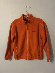 Marmot Youth Boys XL Orange Fleece Pullover Sweater Outdoor Hiking Jacket  - Picture 1 of 8