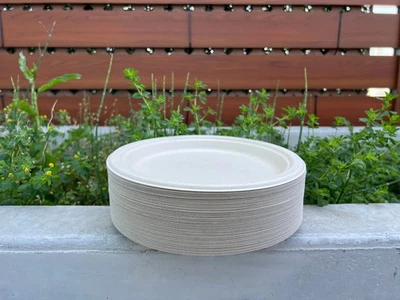 100% Compostable Plates Large (9 inch) - Image 1 of 2