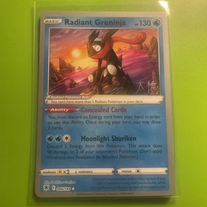 Tarjeta Pokémon Radiant Greninja World Championships 2022 046/189 tarjeta casi nueva - Imagen 1 de 3