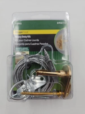 Picture Wire Hillman 122411 Kit MegaHook™ Extra Heavy Duty 75 lb Foto 1 de 4