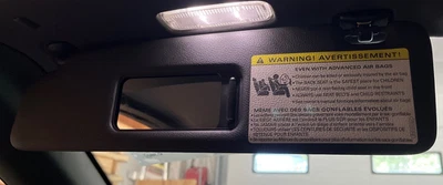 Audi A5 Cabriolet 2011 OEM conductor izquierdo parasol negro iluminación izquierda 2010-2017 Foto 1 de 2