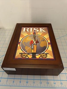 RISK Wooden Vintage Game Collection Edition Library Book Shelf Wood Box - Picture 1 of 13