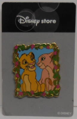 Prendedor Disney Vintage JDS Walt Disney Año 100 Beso #4 Prendedor Simba y Nala Foto 1 de 2