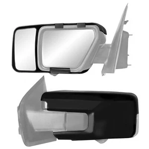 K-Source 81860 Snap & Zap Towing Mirrors for Ford F150 15-20 Manual Black - Bild 1 von 4