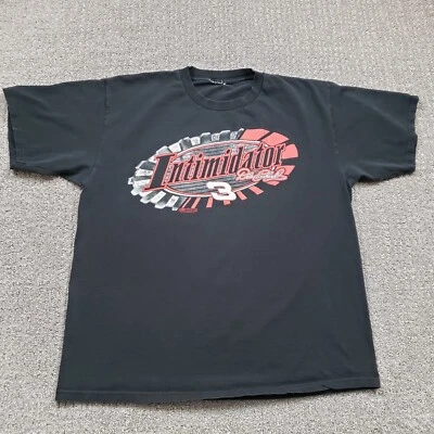 Camisa De Colección Años 90 Dale Earnhardt Para Hombres XL Negra The Intimidator Estampado Grande NASCAR Foto 1 de 4