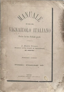 Manuale del Vignaiuolo Italiano - Gazzetta del Popolo 1872 Enologia Viticoltura - Imagen 1 de 4