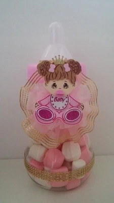 Princess Centerpiece Bottle Large Baby Shower It's a Girl Piggy Bank Table Decor - Image 1 of 4