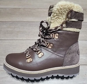 NWT Roxy Alpine Collection BRANDI II Leather Faux Fur Snow Boots Size 7 Brown - Picture 1 of 10
