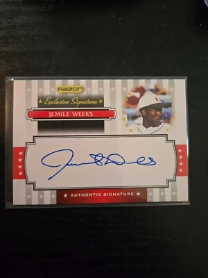 2008 Razor Signature Series Exclusive Signatures Jemile Weeks #ES-10 Auto RC A - Image 1 of 2