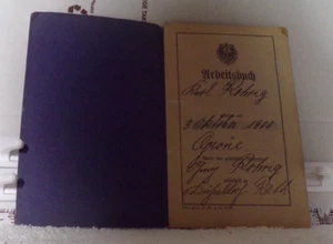 Libro de trabajo alemán de la Primera Guerra Mundial/identificación de trabajador. - Imagen 1 de 6