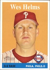 2007 Topps Heritage Philadelphia Phillies Baseball Card #99 Wes Helms