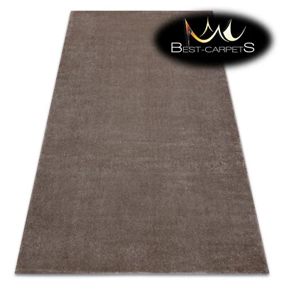 Amazing Modern Rug "SOFT" plain, elegant, single-colour, DARK BEIGE High Quality - Image 1 of 4